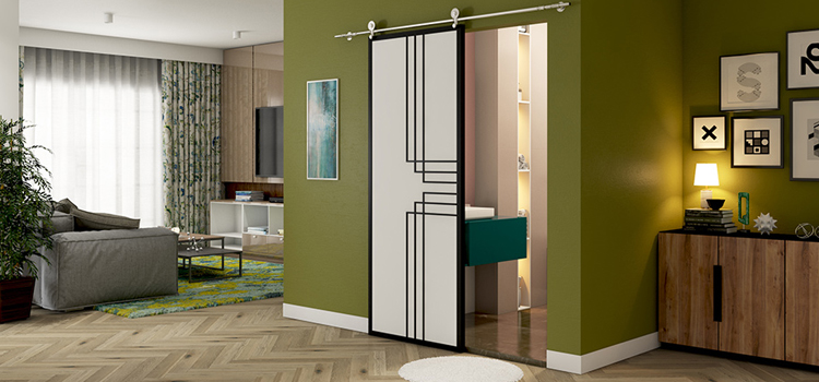 sliding bathroom door installation in Oasis